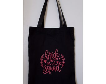 tote bag bridesmaid gift rose gold bag bride to be bag hen party Personalised Bride tribe tote bag bachelorette party white