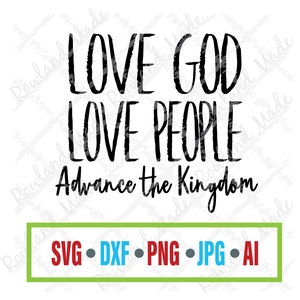 Ame a Deus, ame as pessoas, avance o Reino SVG