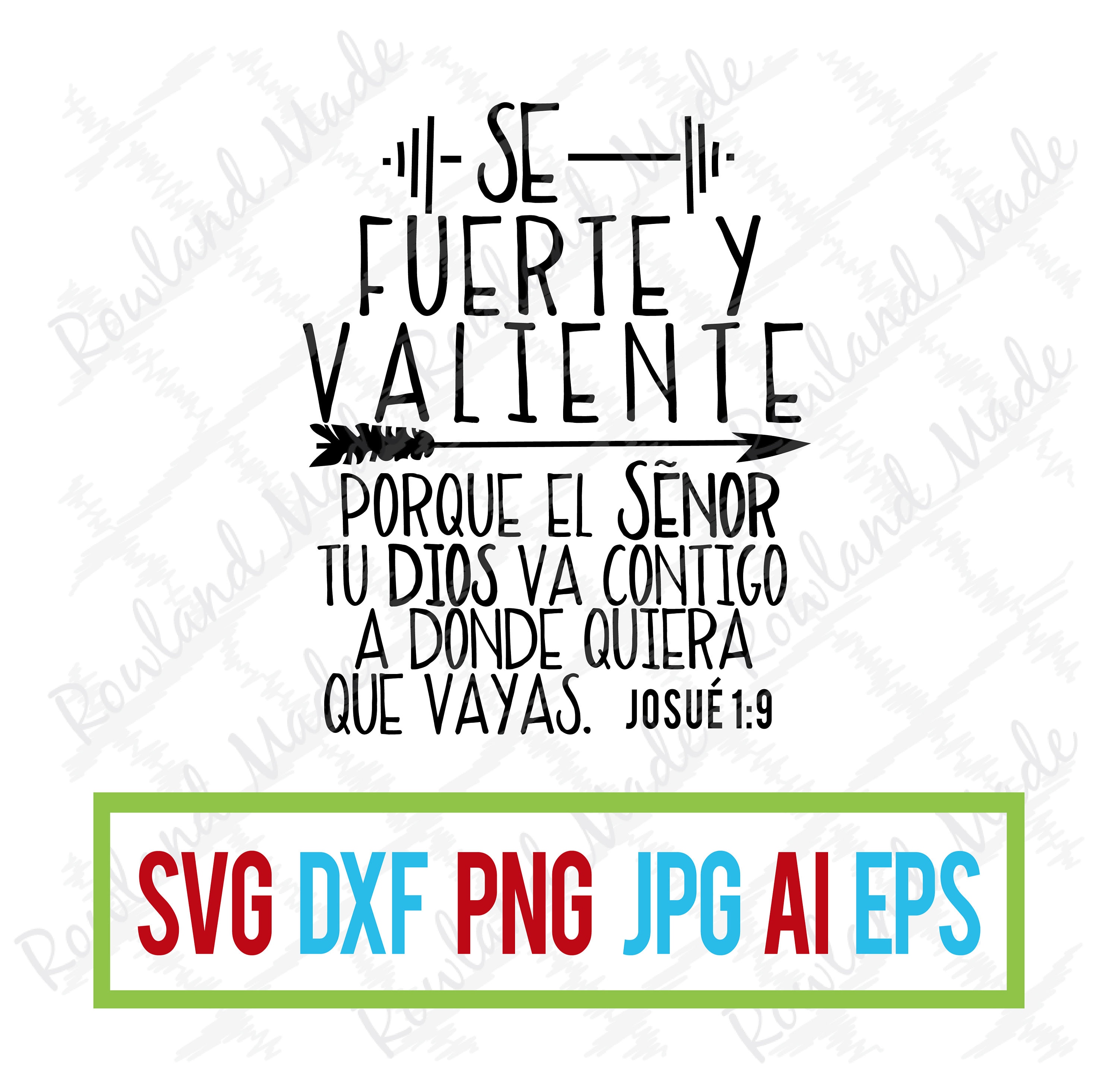 Be Strong and Courageous Se Fierce Y Valiente SVG Spanish Etsy