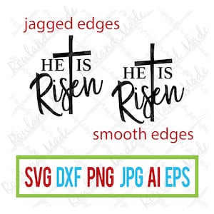 He is Risen SVG Easter Cross