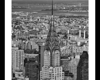 Print of The Chrysler Building In New York City / Black and White Photo