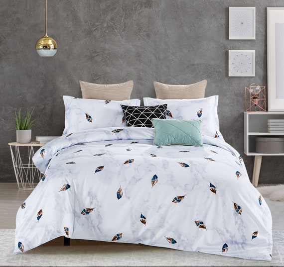 100 Egyptian Cotton Sateen Weave 3 Piece Duvet Cover Etsy