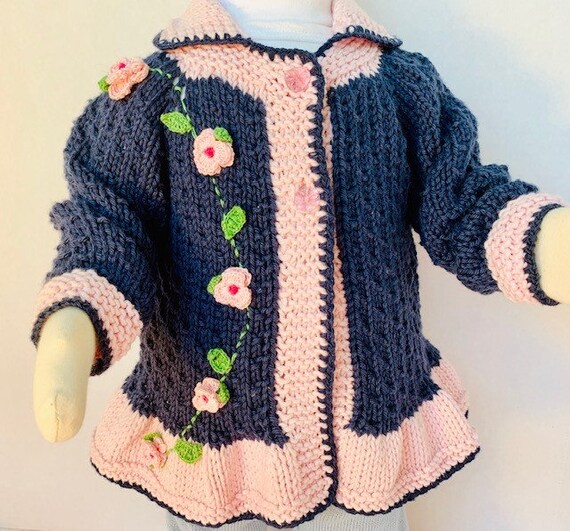 hand knitted sweaters for baby girl