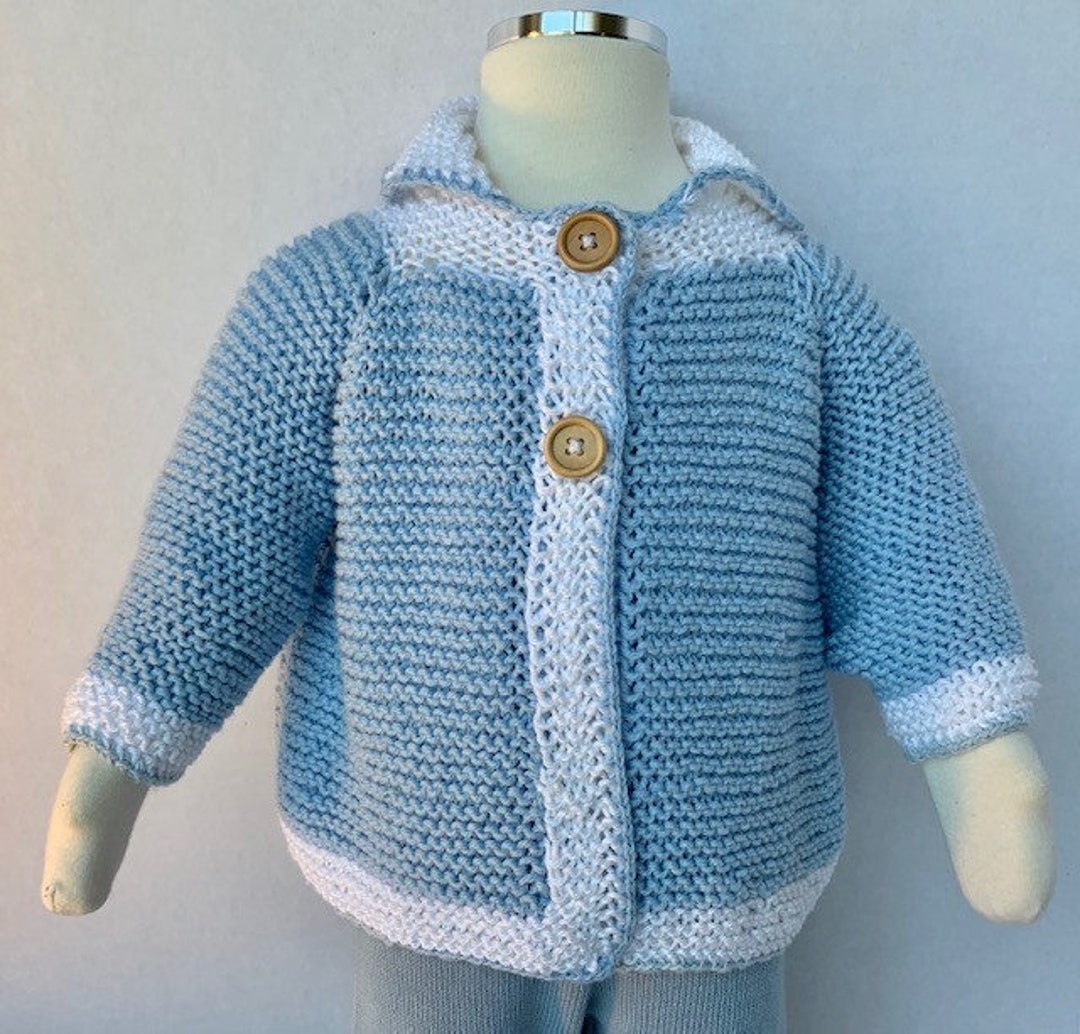 Hand Knit Baby Boy Sweater and Hat HUNTER Layette Set Baby Etsy