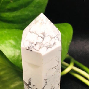 Howlite Tower Howlite Tower Large Howlite Towers Polished Howlite Tower Genuine Polished Howlite Tower Howlite Specimen Large Howlite
