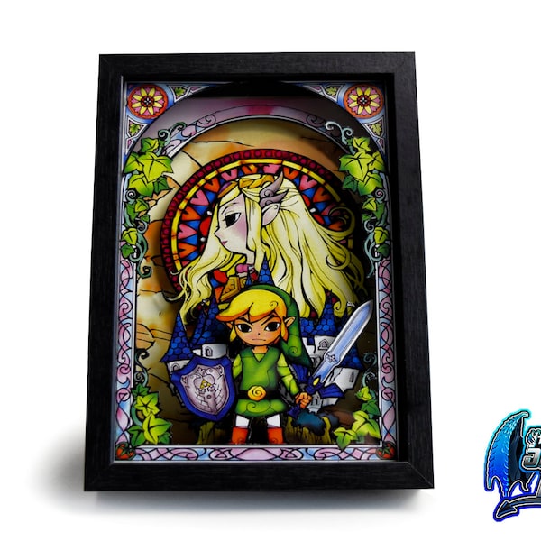 Marco3D - Link - Zelda - The legend of zelda - Diorama - Shadowbox - Retro