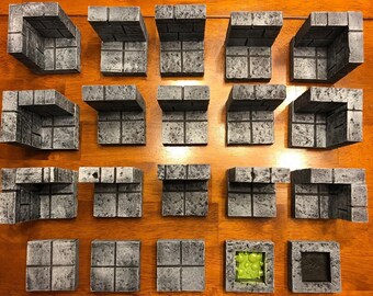 Dungeon Small Modular Tile Set 28mm Terrain Dungeons & Dragons Pathfinder 40k warhammer