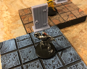 Doors pack set - 28mm scale for tabletop gaming - D&D, Pathfinder, Warhammer - unpainted