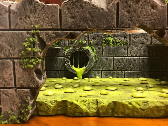 Wand-Set Mit Pflastersteinen Für Tabletop-Wargames – 3D-gedruckt Aus PLA, Bemalbar, Für 25-30 Mm Miniaturen
