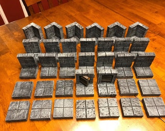 Dungeon Big Modular Tile Set 28mm Dungeons & Dragons Pathfinder Terrain 40k warhammer