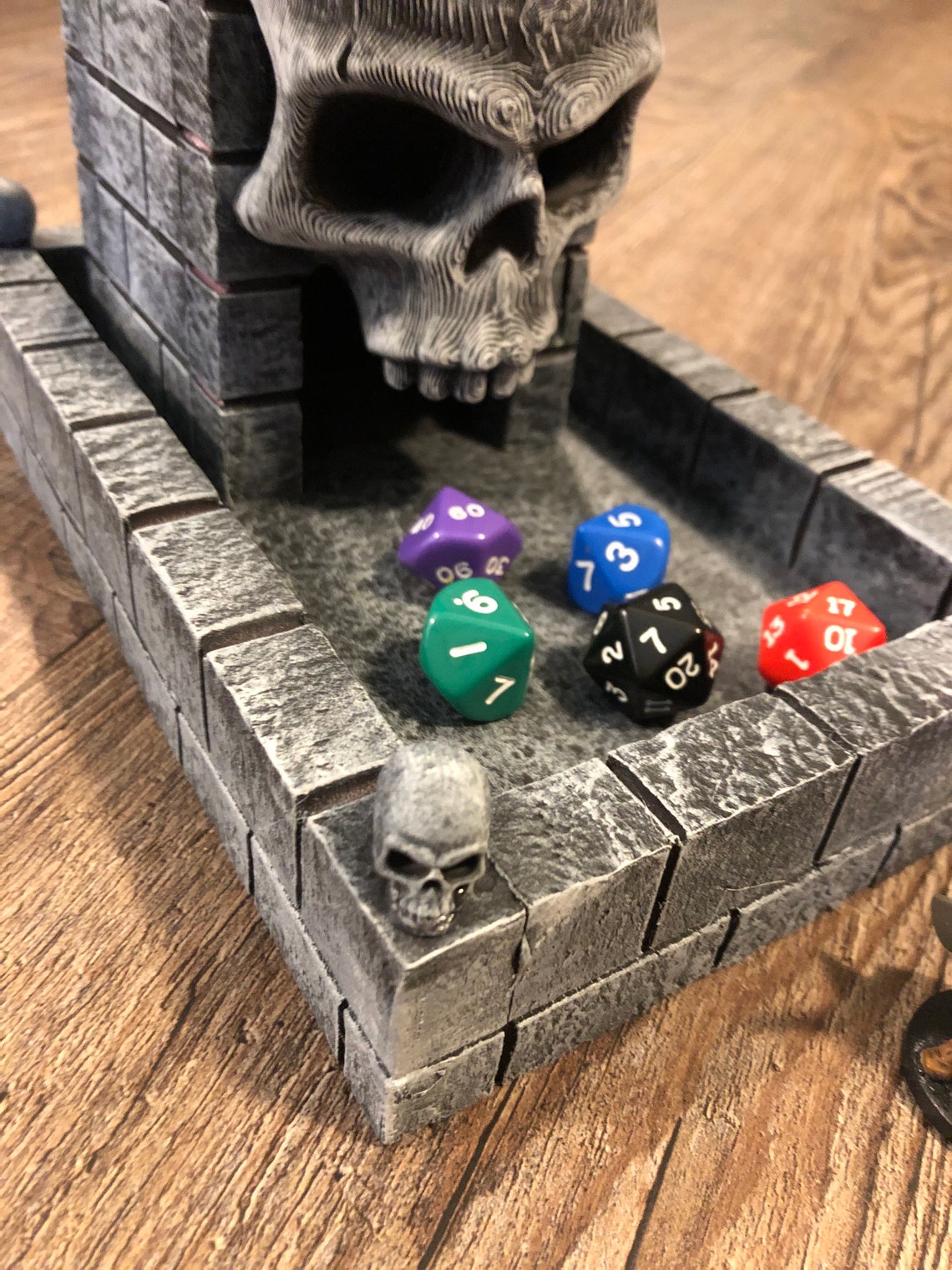 Dice Tower & Tray for Dice Games Skull Dice Tower Dungeons and Etsy