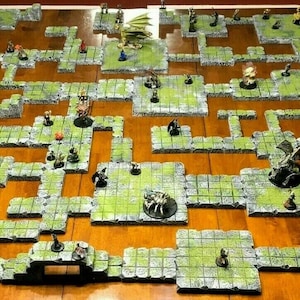 Huge Dungeon Tile Modular Set Dungeons & Dragons Pathfinder terrain 28mm