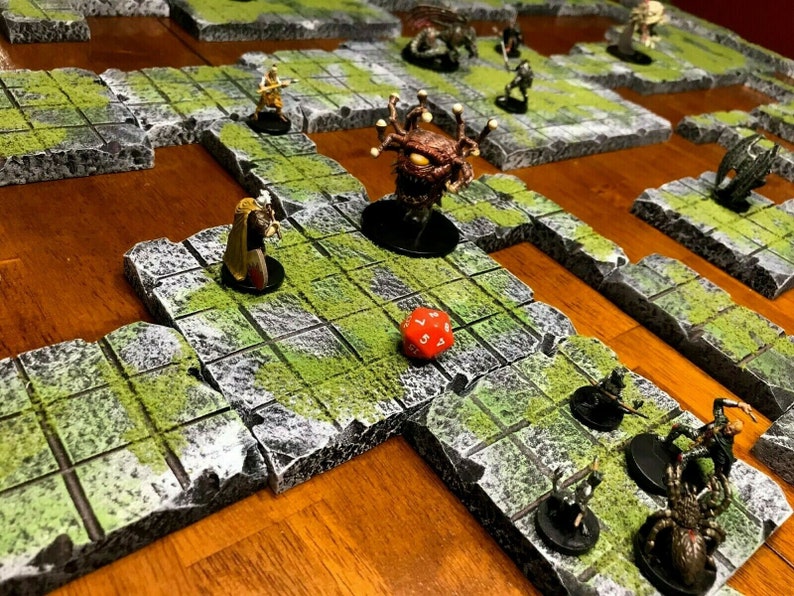 Huge Dungeon Tile Modular Set Dungeons &amp; Dragons Pathfinder - Etsy
