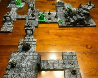 Dungeon Cavern Terrain Set 28mm Dungeons & Dragons Pathfinder wargaming