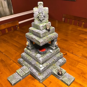 Aztec Temple Ruin Set 28mm Dungeons and Dragons Pathfinder d&d Terrain Scenery