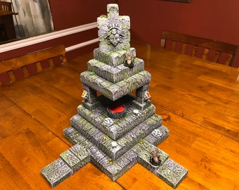 Aztec Temple Ruin Set 28mm Dungeons and Dragons Pathfinder d&d Terrain Scenery