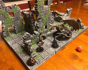 Dungeon Ruin City 28mm Terrain Tabletop WarGame Dungeons & Dragons Scenery 40k warhammer
