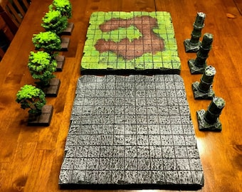 Wargame Terrain Scenery Double Sided 28mm Dungeons & Dragons Pathfinder dnd