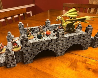Dungeon Big Bridge 28mm terrain 40k Warhammer Dungeons & Dragons Pathfinder dnd