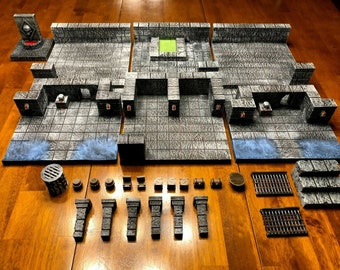 Big Dungeon Terrain Modular Set Wargame Scenery Dungeons & Dragons Pathfinder