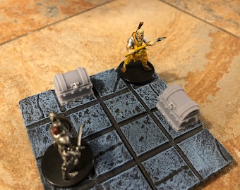 Treasures Chest pack set - 28mm scale for tabletop gaming - D&D, Pathfinder, Warhammer - unpainted