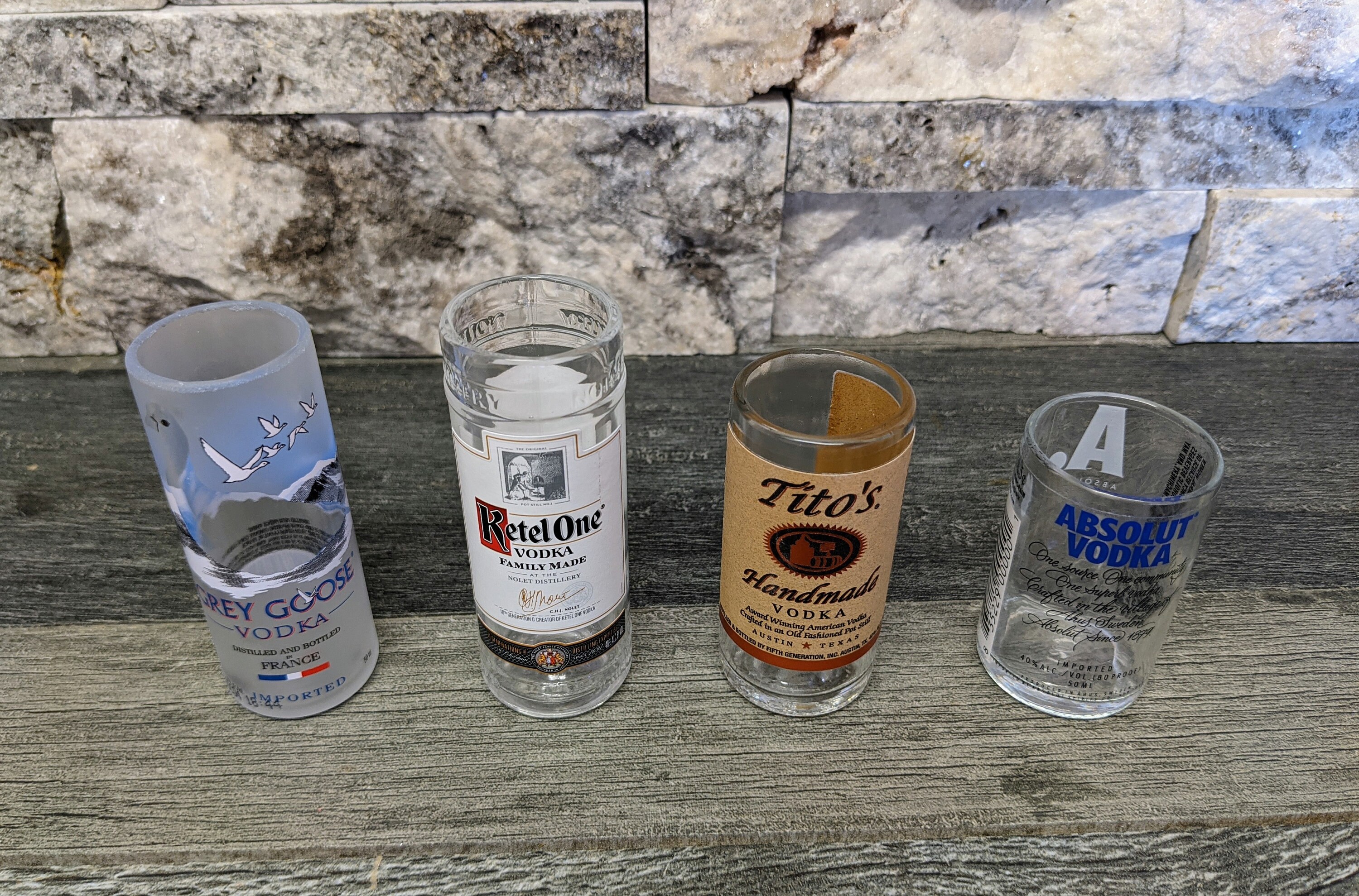 Vodka Lovers Shot Glass Set Grey Goose Ketel One Tito's Etsy
