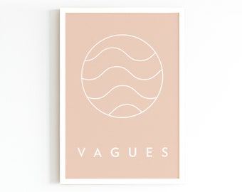 DESCARGA INSTANTE: Minimalista Pastel Hoja de Palma Imprimible, Boho Arte de pared, Impresión de cartel, Arte imprimible minimalista, Arte femenino