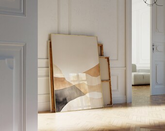Póster impreso (18″×24″) de Pastel Desert Abstact Minimalist Boho