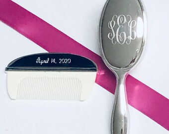 personalised brush and comb set