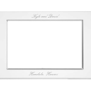 Weston Silver Picture Frame Holds 5&quot;x7&quot; Photo Personalized Wedding Anniversary Baby Graduation Friendship Keepsake Gift Free Engraving