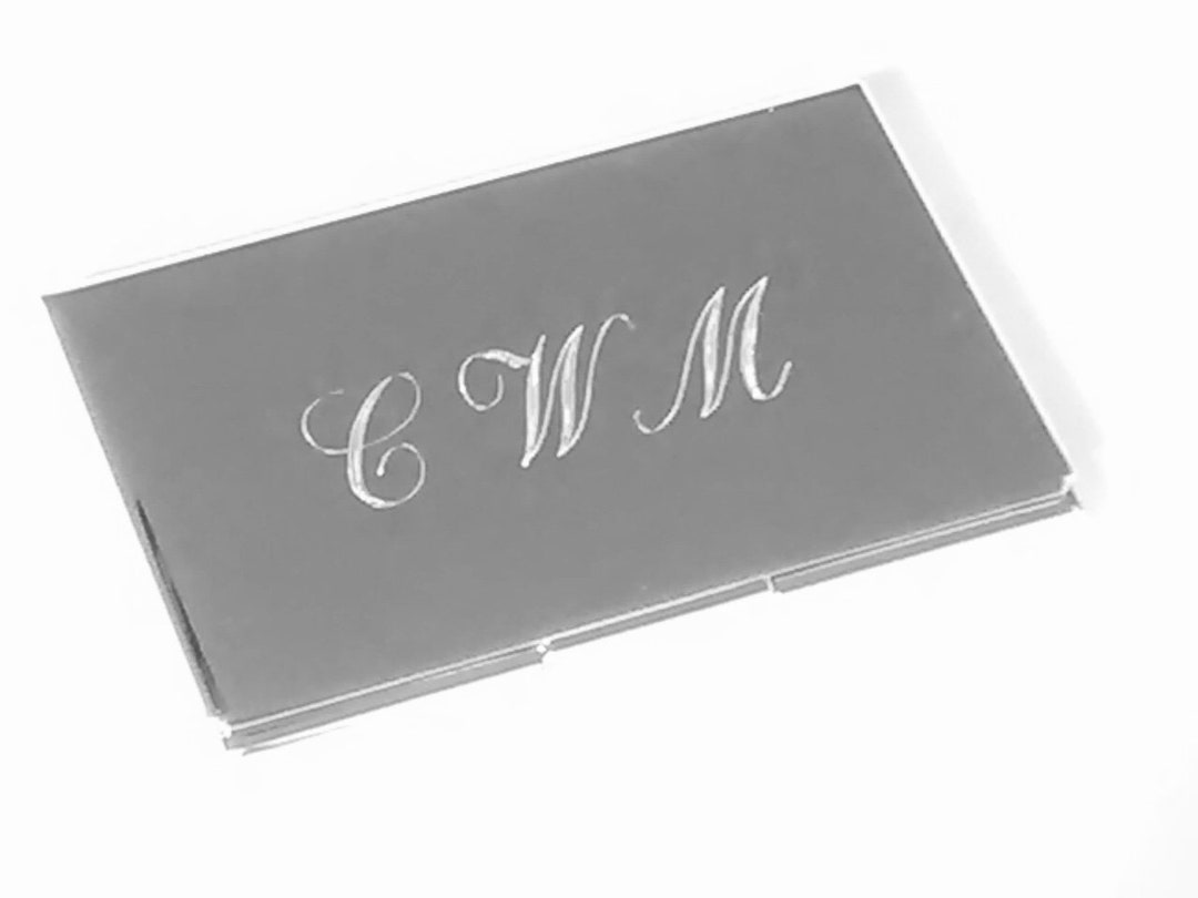 Business Card Case Holder Personalized Free Engraving Etsy