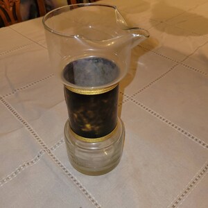 Vintage MCM Pitcher Barware with Tortoise shell Vinyl sleeve.