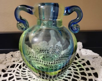 Mcm Sommerso Murano glass vase