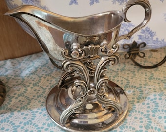 Vintage Roger's Silverplated Tilting Gravy Boat