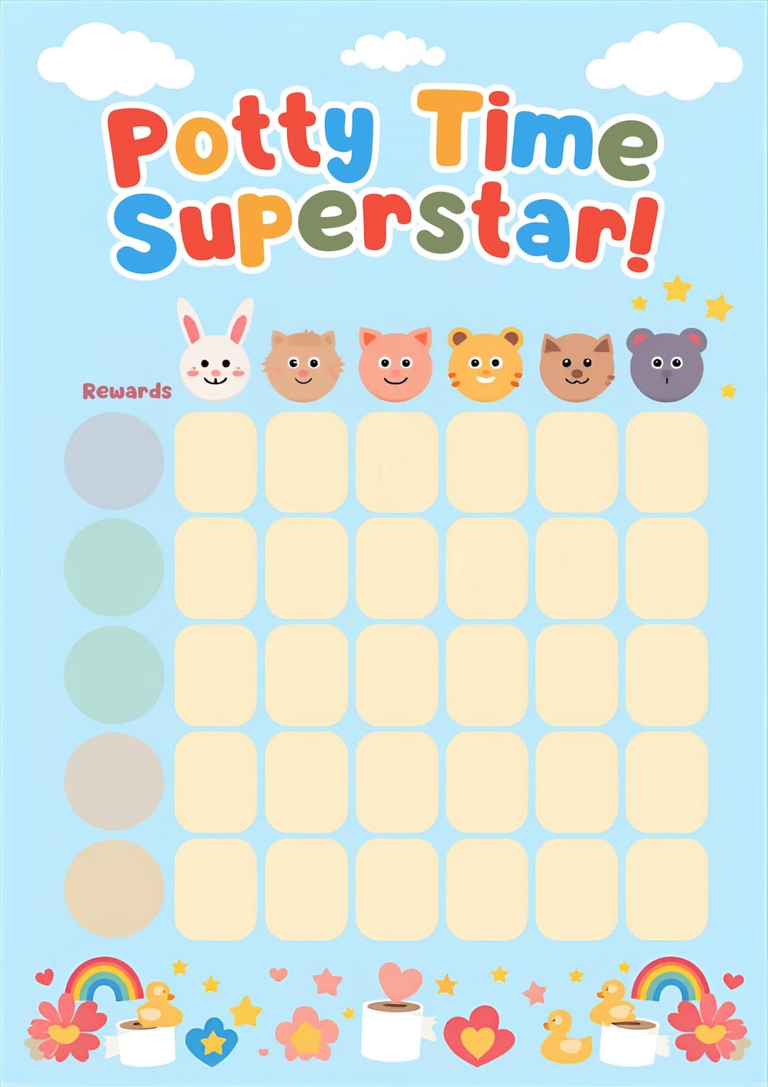 Tableau Propreté Enfant Tableau Récompense Apprentissage Propreté 🦕 10