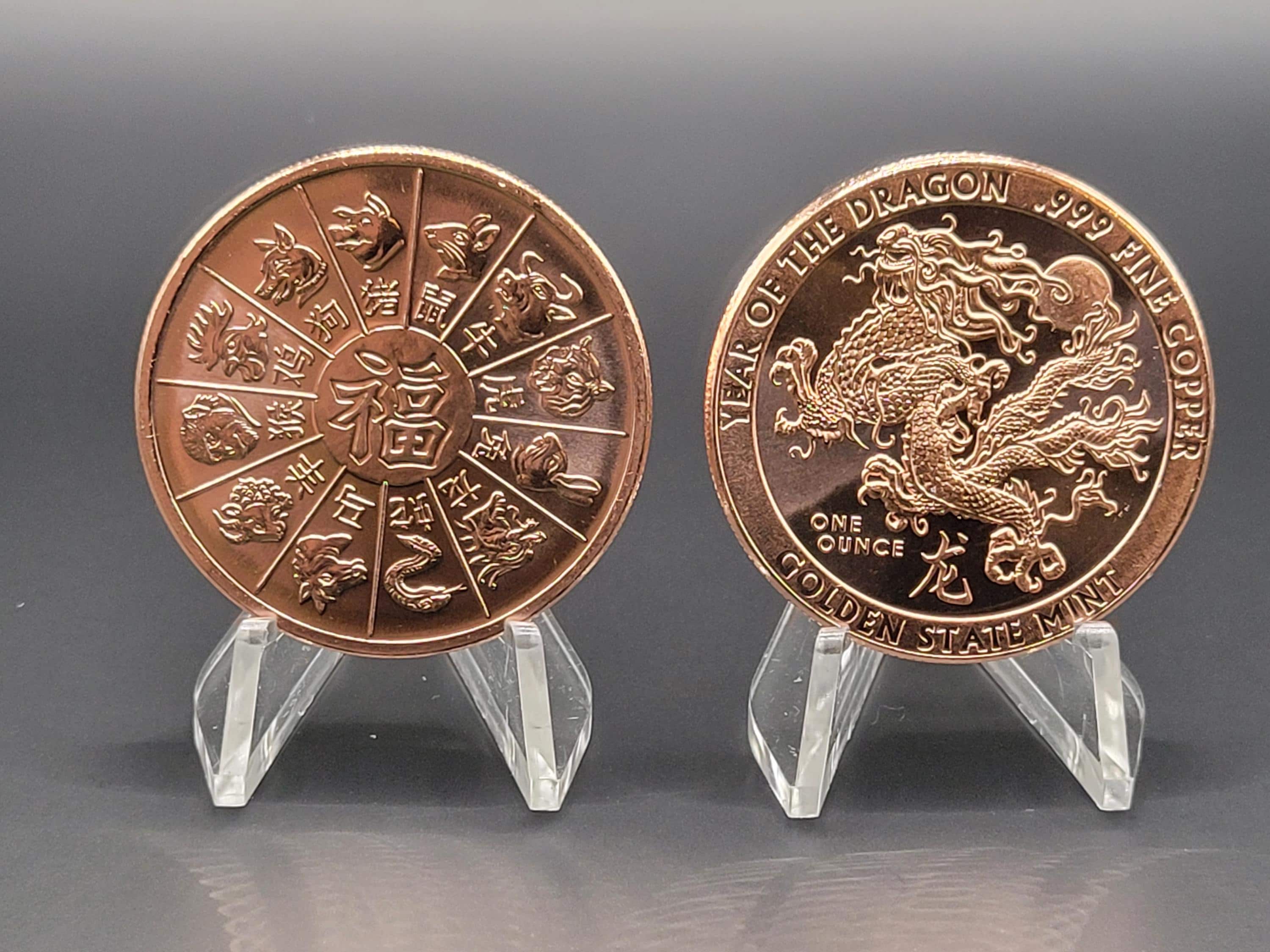 Copper Dragon Coin - Etsy