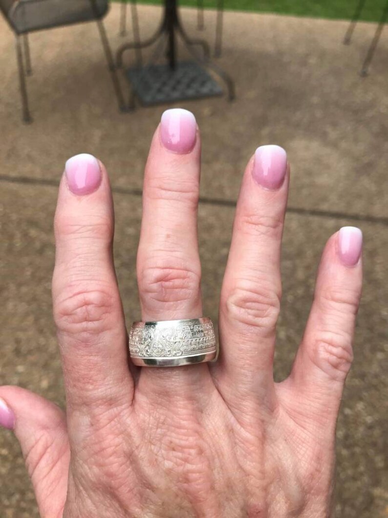 Silver Aztec Calendar Ring Silver Coin Ring Silver Mexican Etsy Silver Aztec Calendar Ring Silver Coin Ring Silver Mexican Etsy