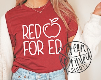 Red For Ed North Carolina Teacher Protest Men Women T-Shirt Red For Ed North Carolina Teacher Protest Men Women T-Shirt