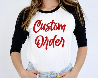 CUSTOM ORDER *price varies*  Message Shop *BEFORE* placing this order!