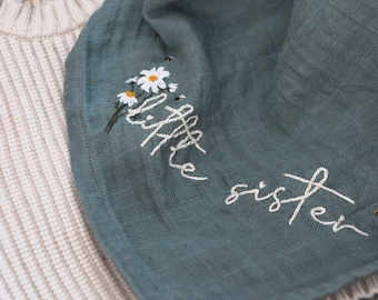 Personalisierte Bio Musselin Baby Decke - Liewood Name Swaddle