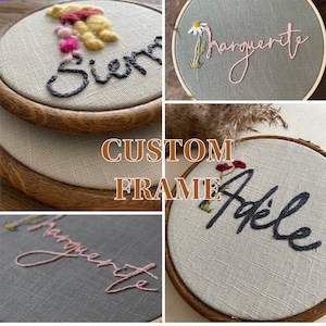 Needle felted custom wall hanging with embroidered name