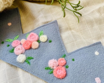 Birthday crown, Waldorf style, felt crown, needle felting, flowers, roses