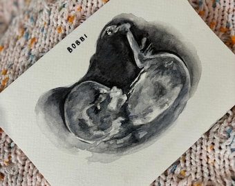 Sonogram personalizzato dipinto a mano