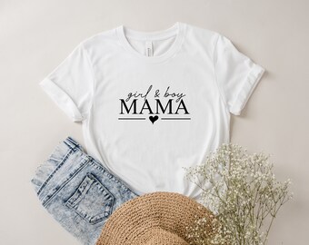 Girl and Boy MAMA - Women's Shirt, Mothers Day Shirts, Gifts for mom,