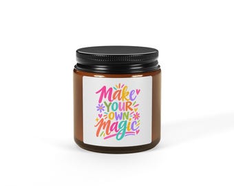 Make Your Own Magic Candle, Amber Jar Encouragement Gift