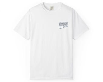 Sea Waves T-Shirt - Minimal Beach Graphic Salt Memories