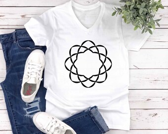 Buddhism Shirt, Soka Gakkai Buddhism, Women V-Neck Shirt, Personalized V-Neck Tee, Custom Shirt for Women, Fast Shipping