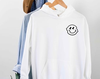 Wavy Happy Face Hoodie