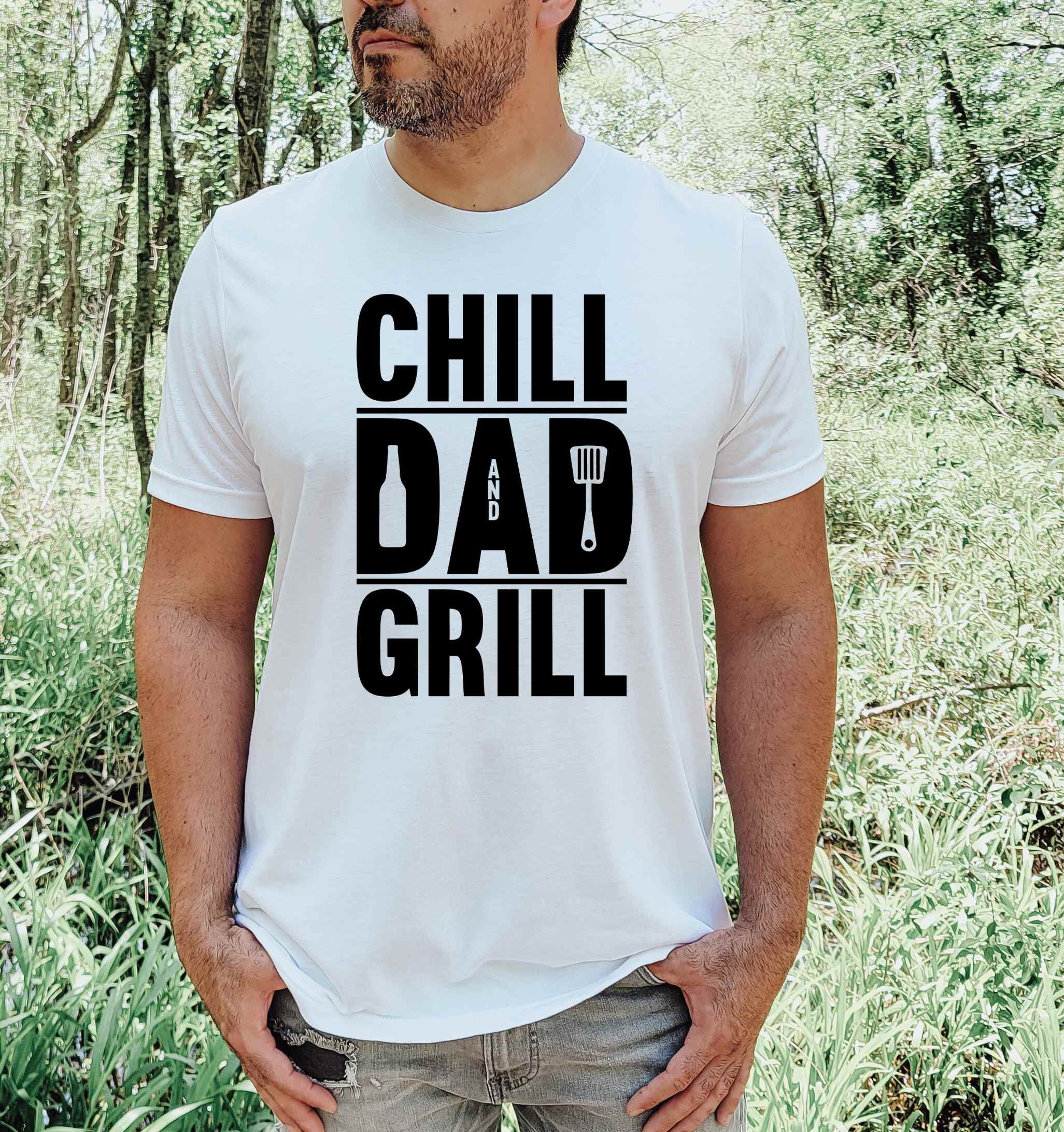 Dad Shirts Chill Dad Grill TShirt Fathers Day Gift Dad Etsy