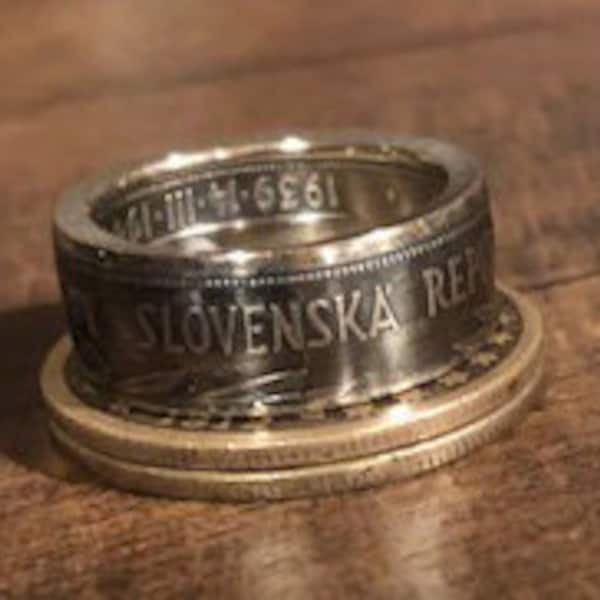 Slovakia silver coin ring 50 Korun 1944